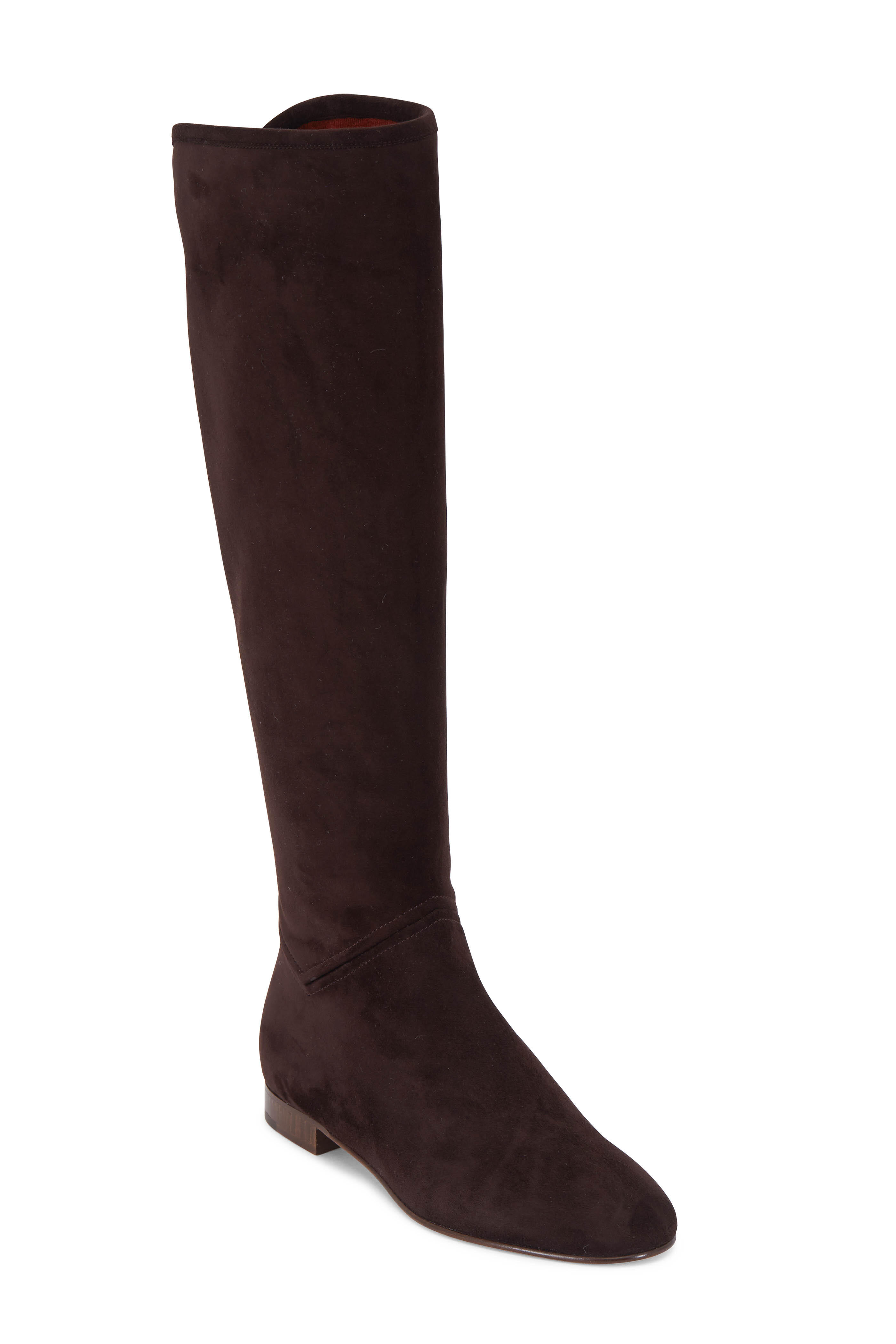 Loro Piana - Jeanne Chocolate Suede Riding Boot