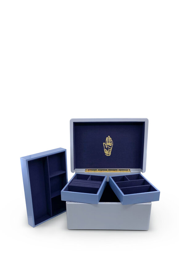Trove Evening Blue Trunk Jewelry Box - view 2