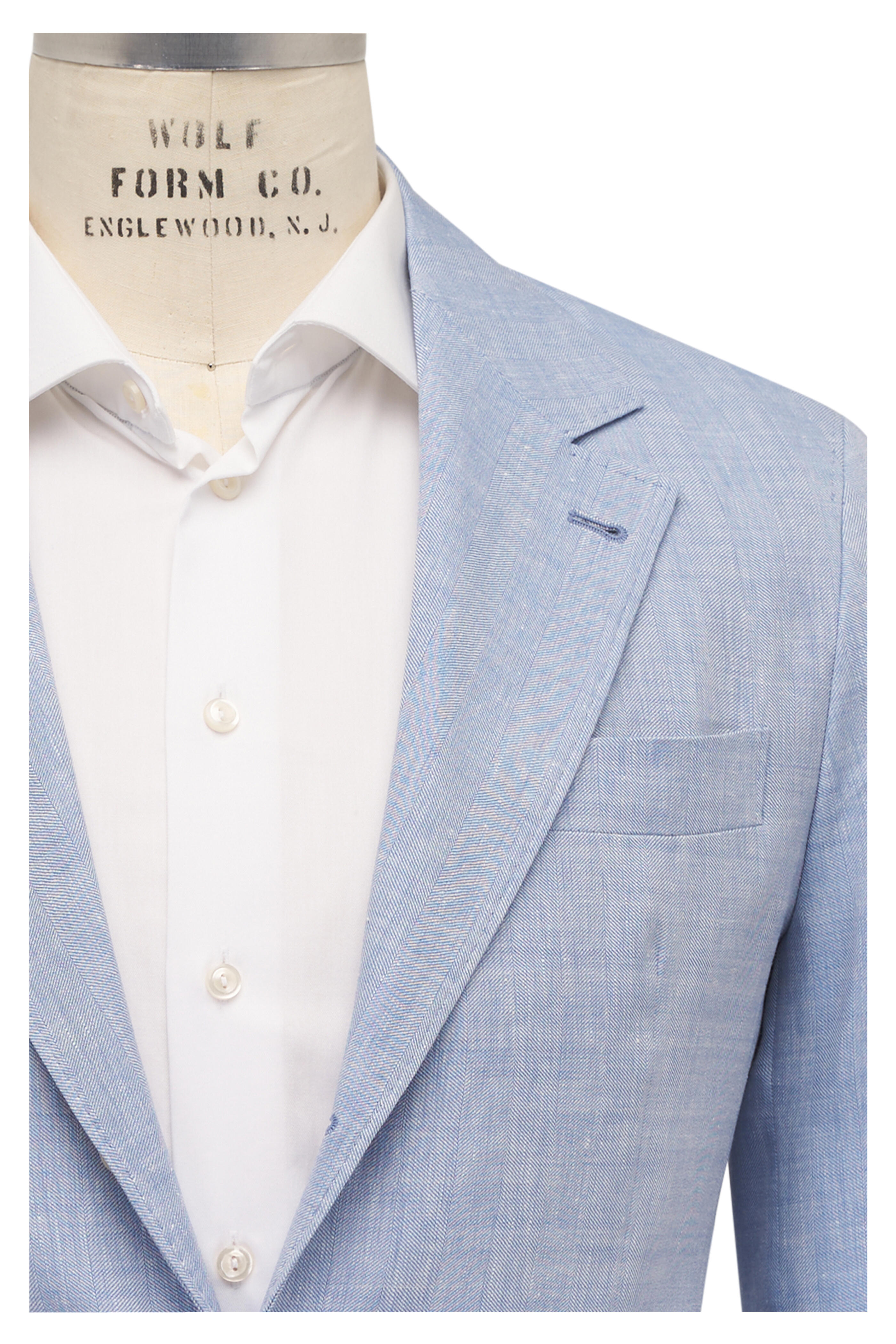 Brunello Cucinelli - Light Blue Linen & Wool Sportcoat