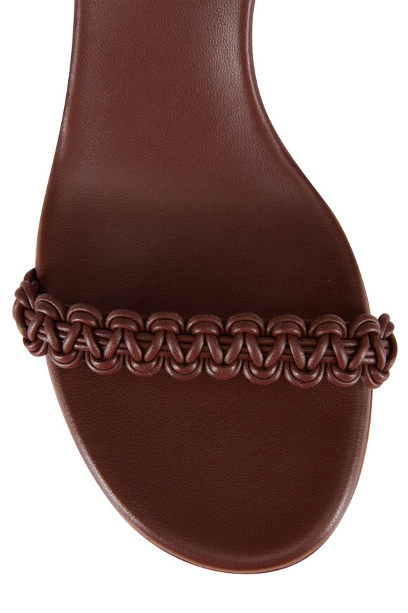Gianvito Rossi Ubud Brown Leather Sandal, 45mm - view 4