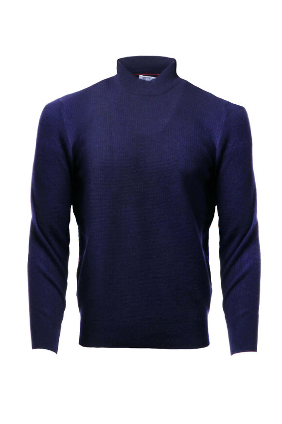 Loro Piana - Roadster Mezzocollo Green Quarter Zip Sweater