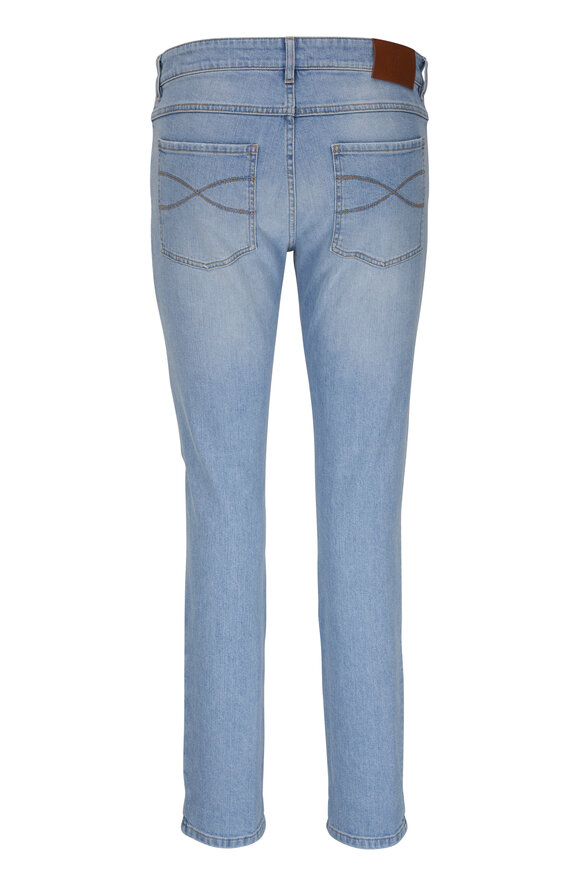 Brunello Cucinelli - Blue Stretch Denim Pant