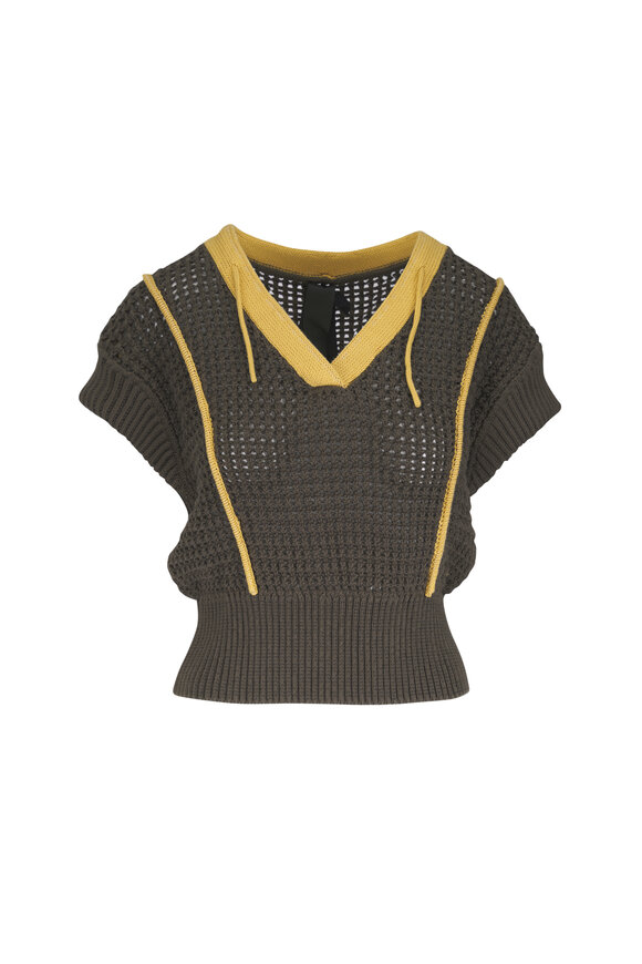 KZ_K Studio Cell Knit Vert & Citrine Cotton Sweater - view 1