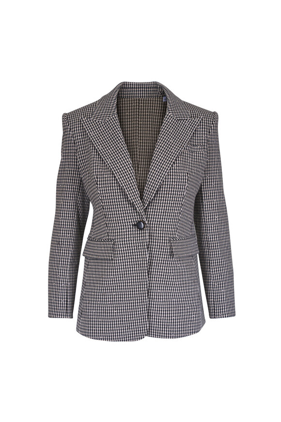Veronica Beard Livvy Embellished Houndstooth Dickey Jacket - view 1