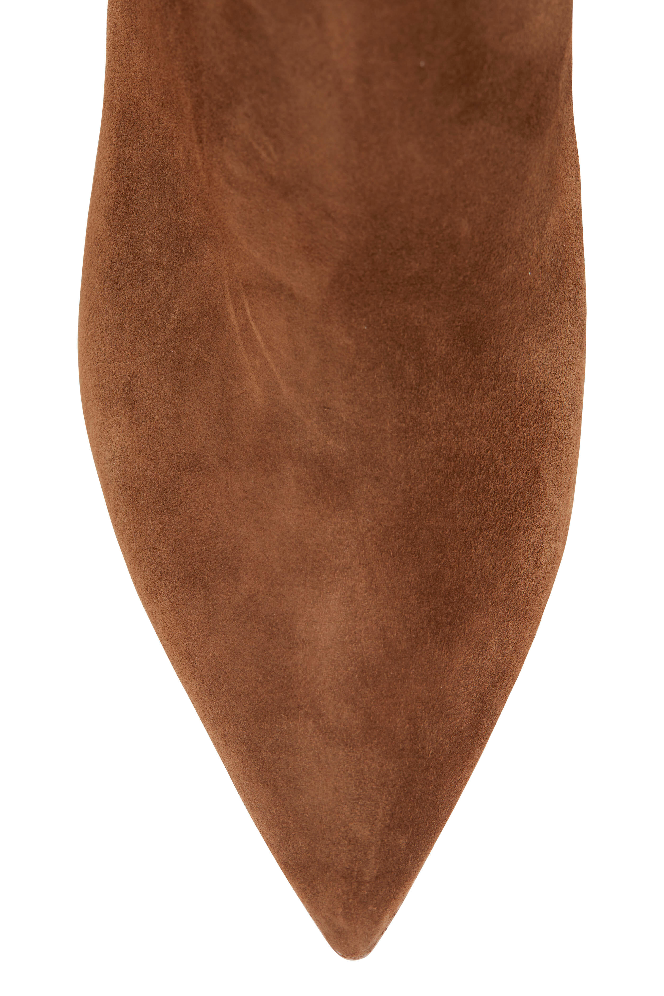 Gianvito Rossi - Levy Texas Cognac Suede Ankle Boot, 85mm