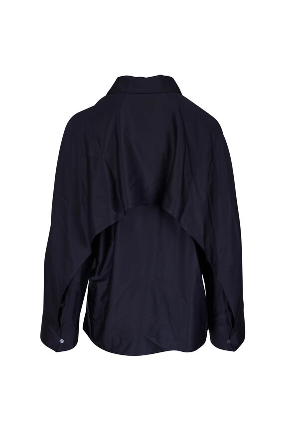 Loewe Dark Navy Stretch Cape Shirt - view 3
