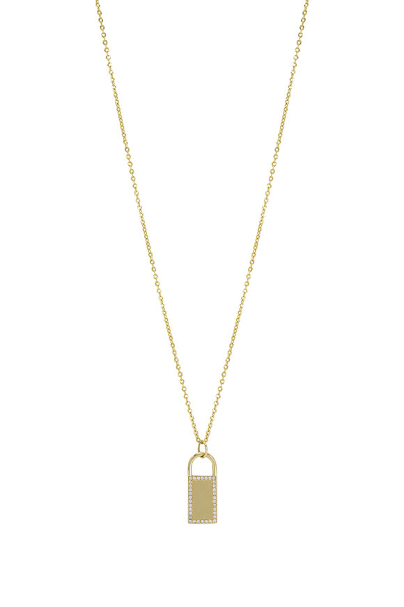 Genevieve Lau Lock Charm Chain Necklace