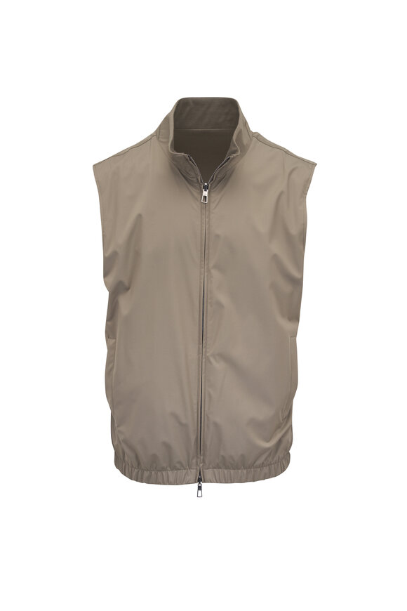 Loro Piana Windwish Dark Tan Reversible Vest