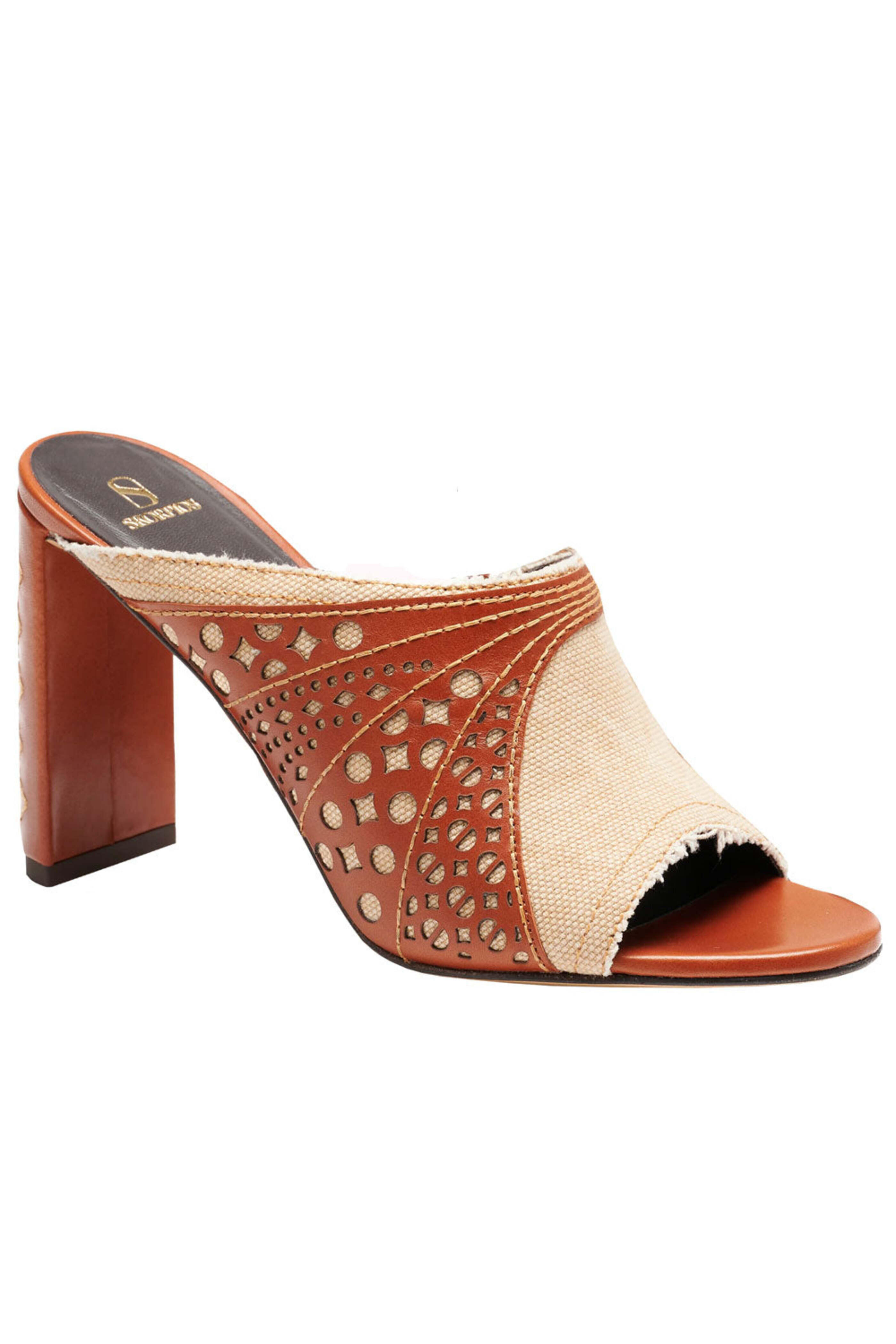 Skorpios - Alina Canvas Mule in Beige
