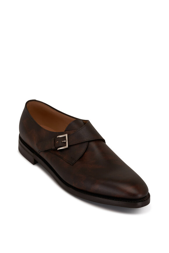Berluti - Detour Brown Leather Single Monk Strap Dress Shoe