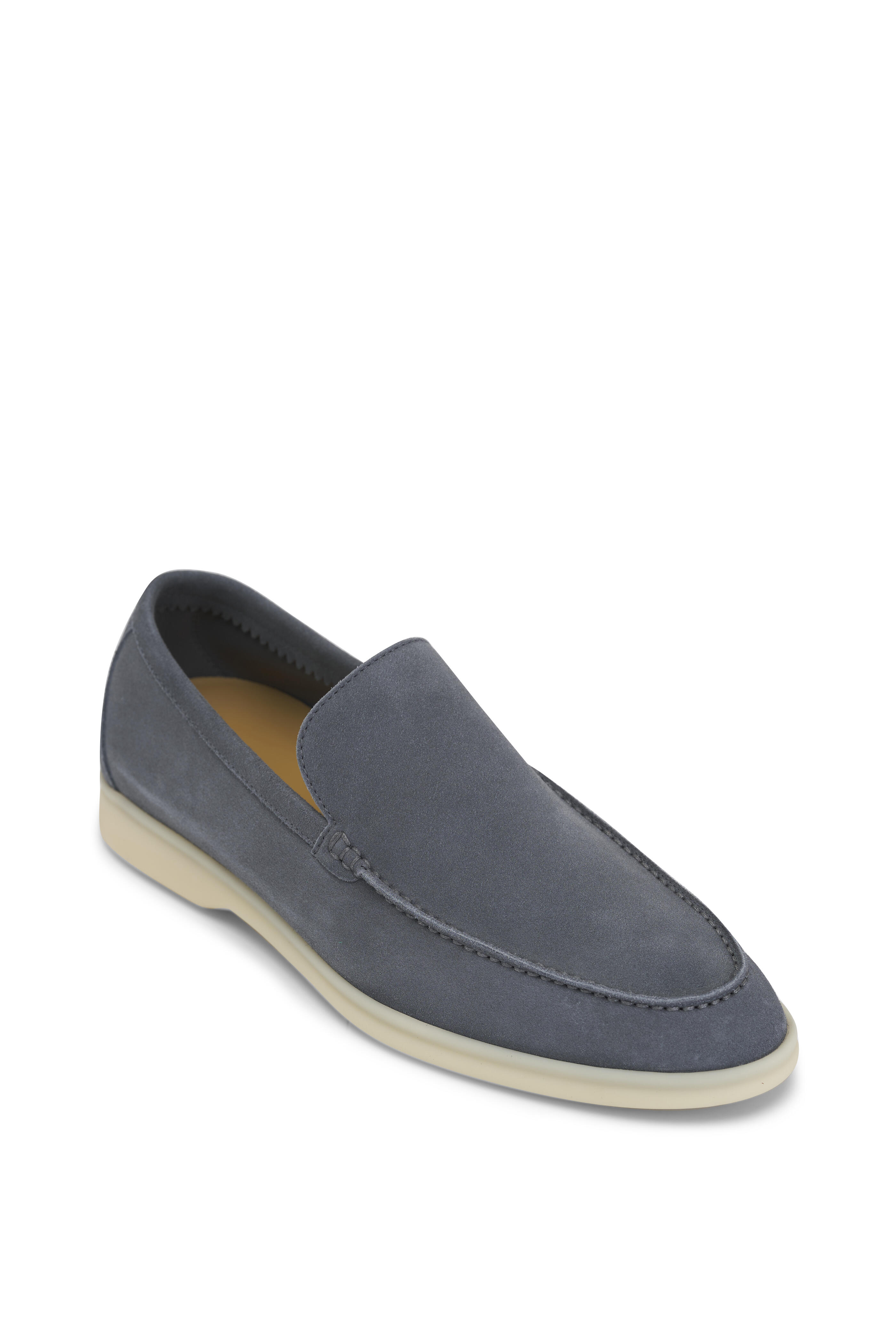 Loro Piana - Summer Walk Frozen Blue Suede Loafer