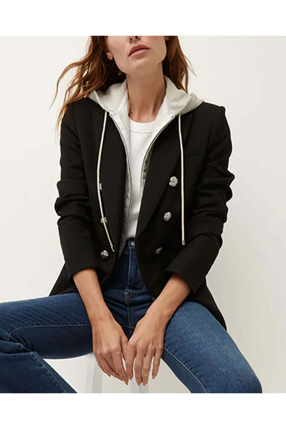 Veronica Beard Heather Gray Hoodie Dickey - view 2