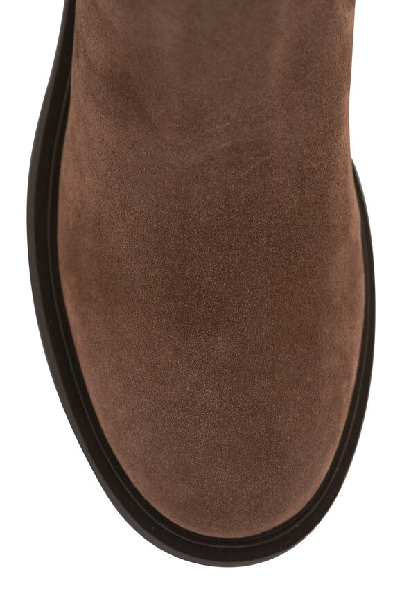 Aquatalia - Halena Light Brown Silky Suede Knee Boot 