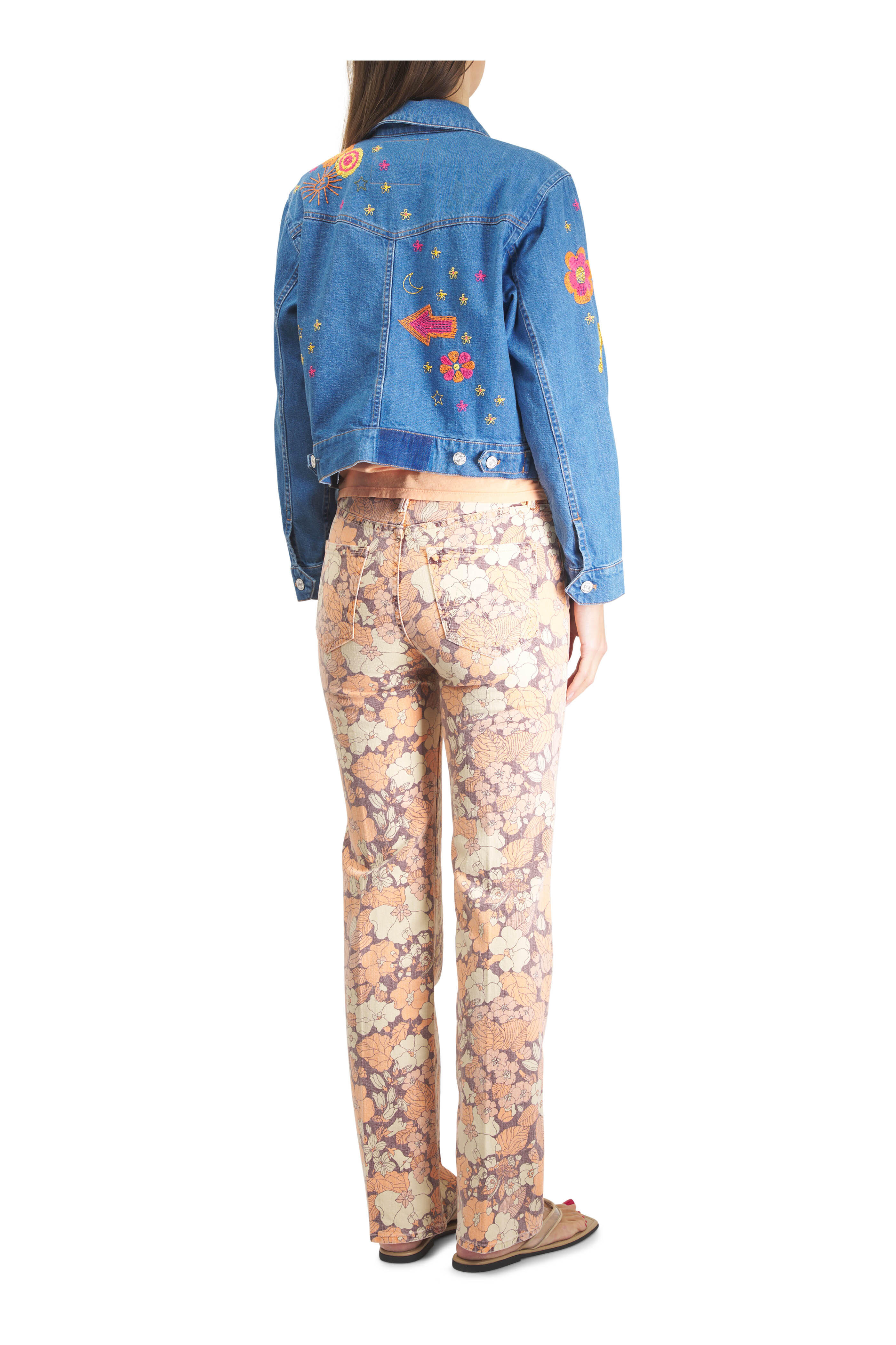 Mother - The Kick It Orange Blossom Straight Leg Jean