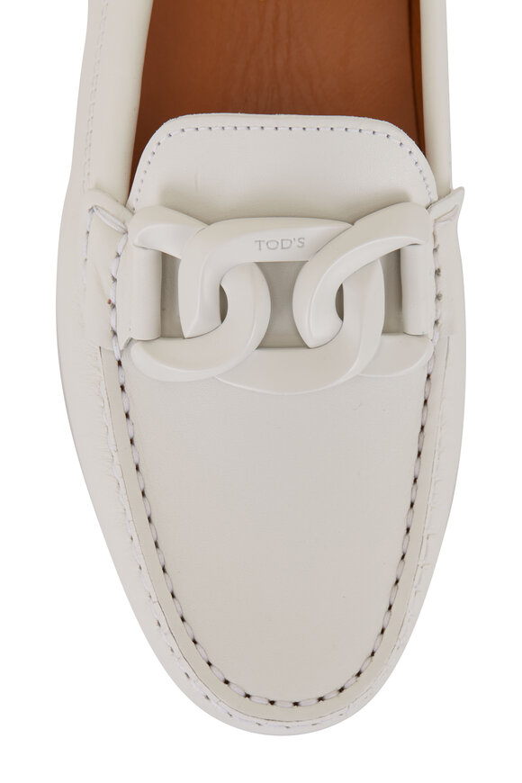 Tod's - Gommini Bianco Tonal Chain Driver