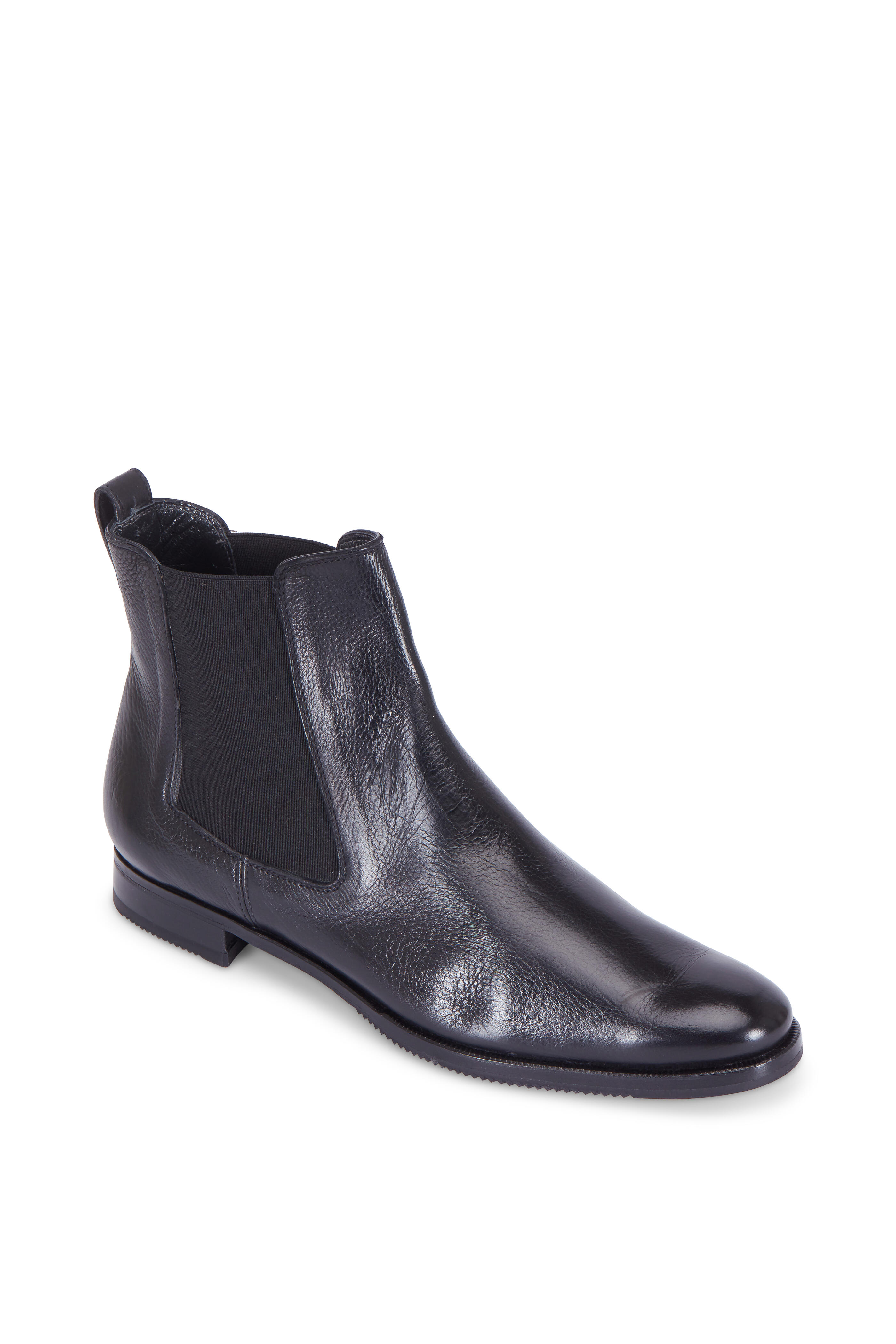 Gravati - Black Leather Jodhpur Boot