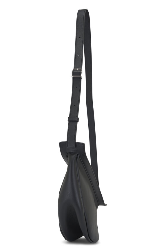 The Row - Small Slouchy Banana Black Suede Crossbody Bag