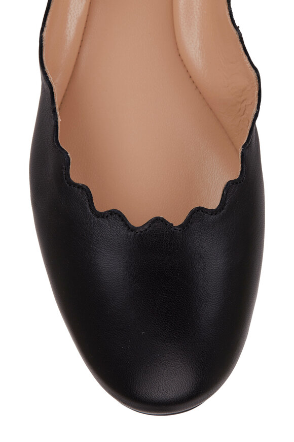 Chloé - Lauren Black Leather Ballerina Flat