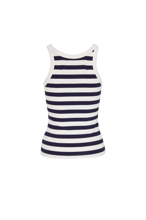 Mother - Chin Up Navy & White Stripe Tank Top