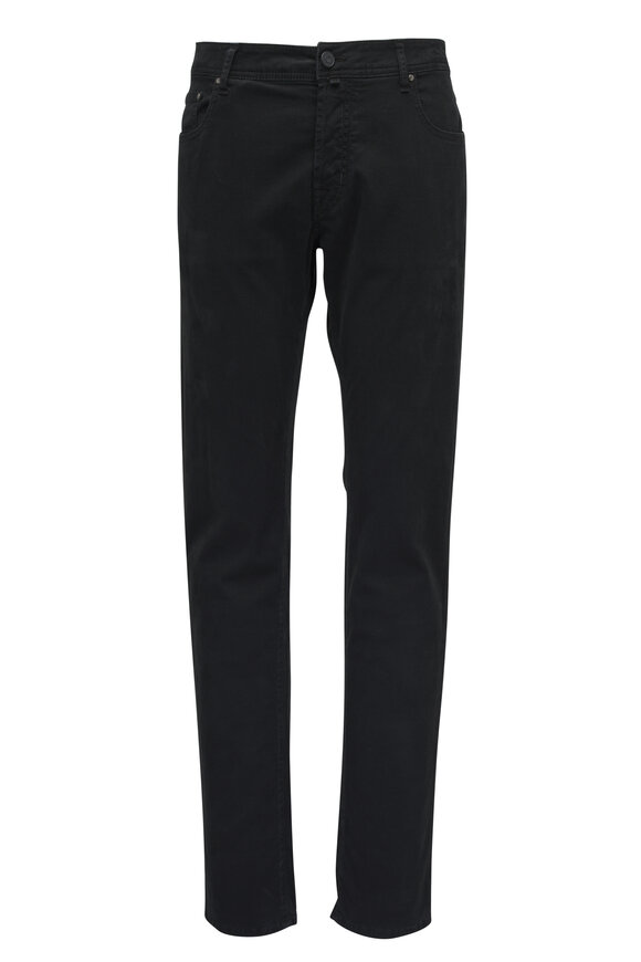 Jacob Cohen  Bard Black Five Pocket Pant