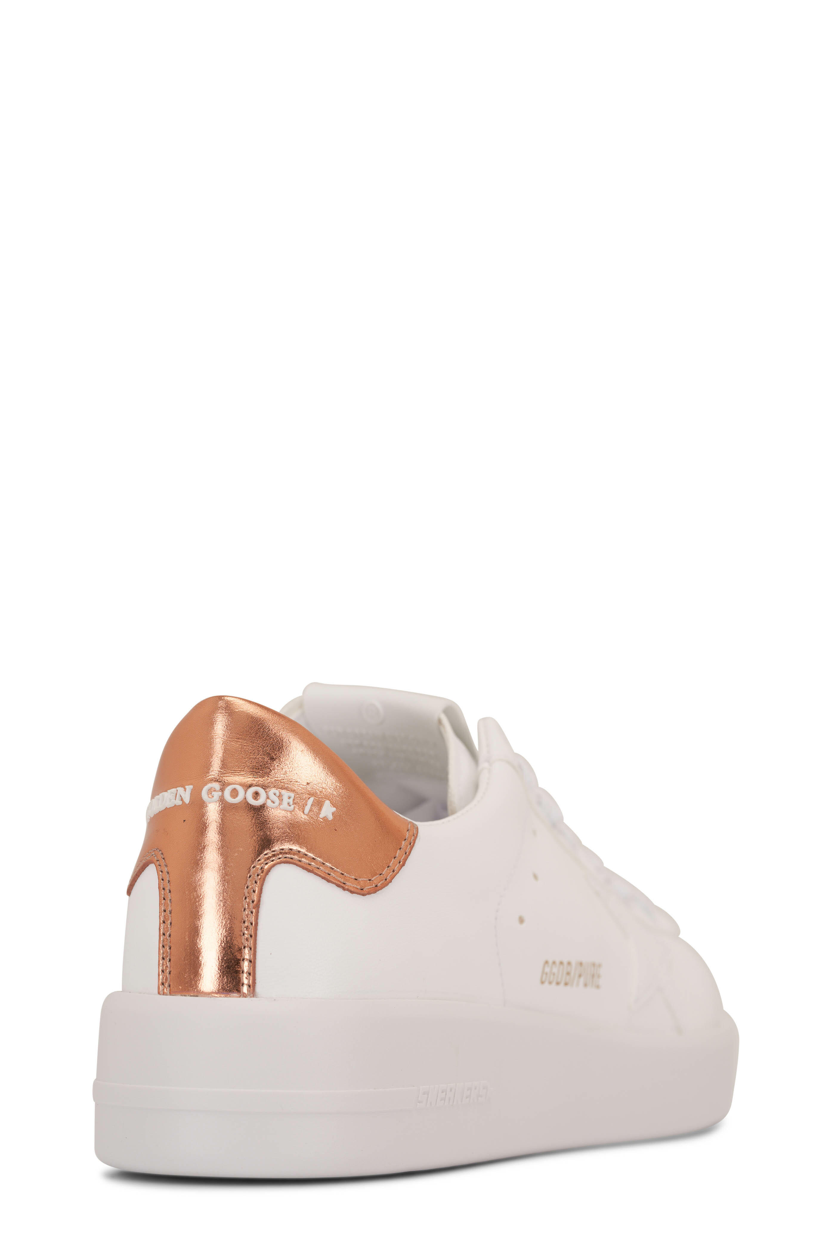 Golden Goose - Pure-Star White & Bronze Low Top Sneaker
