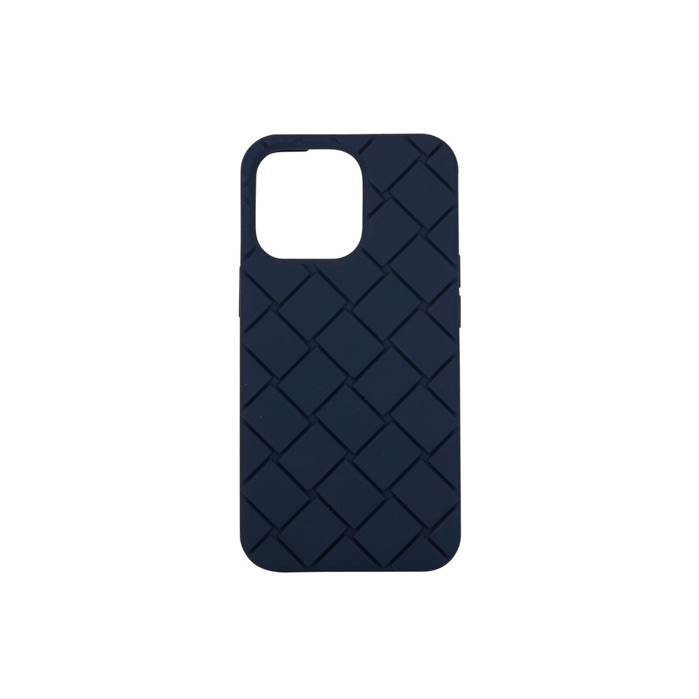 Bottega Veneta - Deep Blue Stamped Rubber iPhone 13 Pro Case