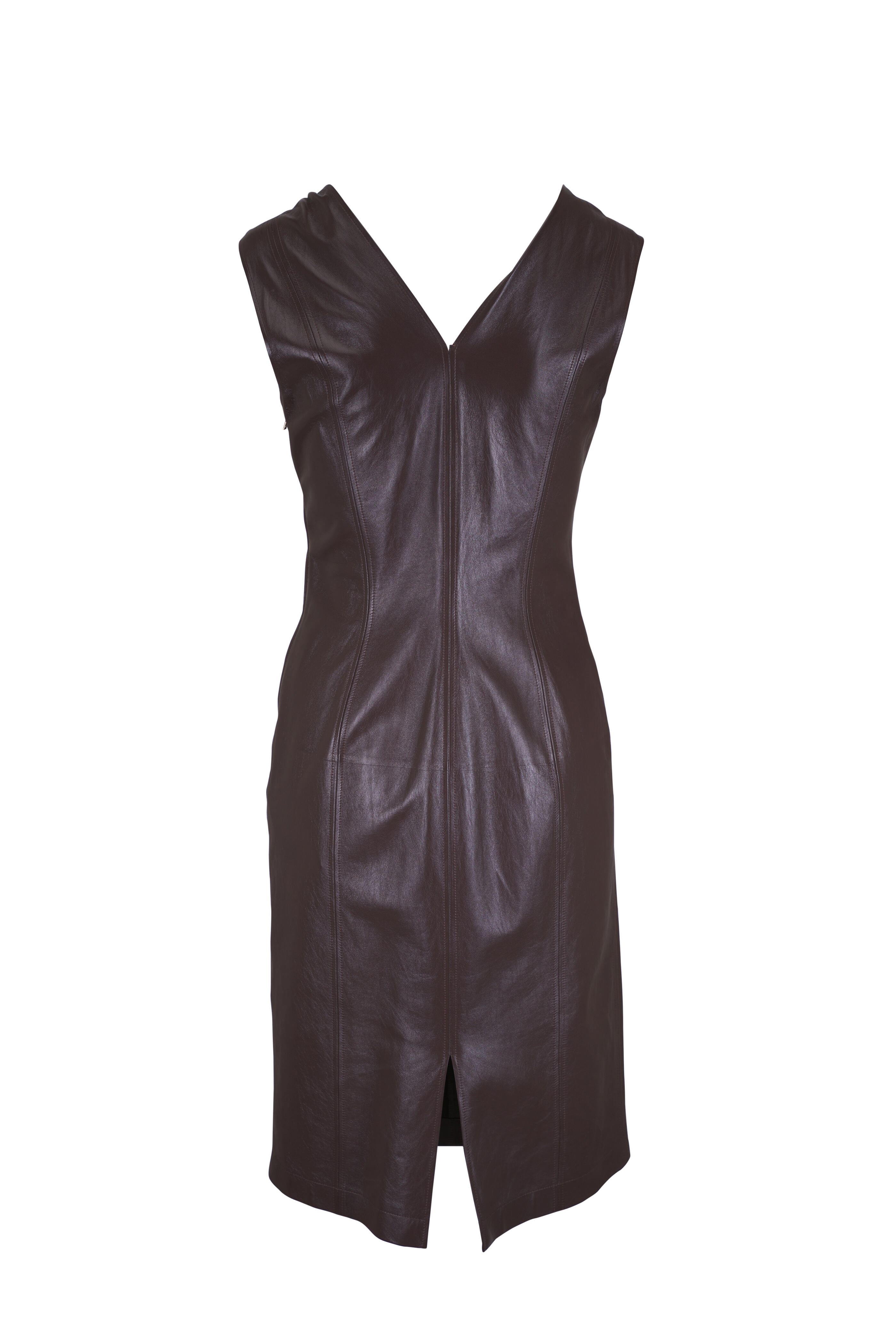 Brown Soft Leather Dress Brown Soft Leather Dress