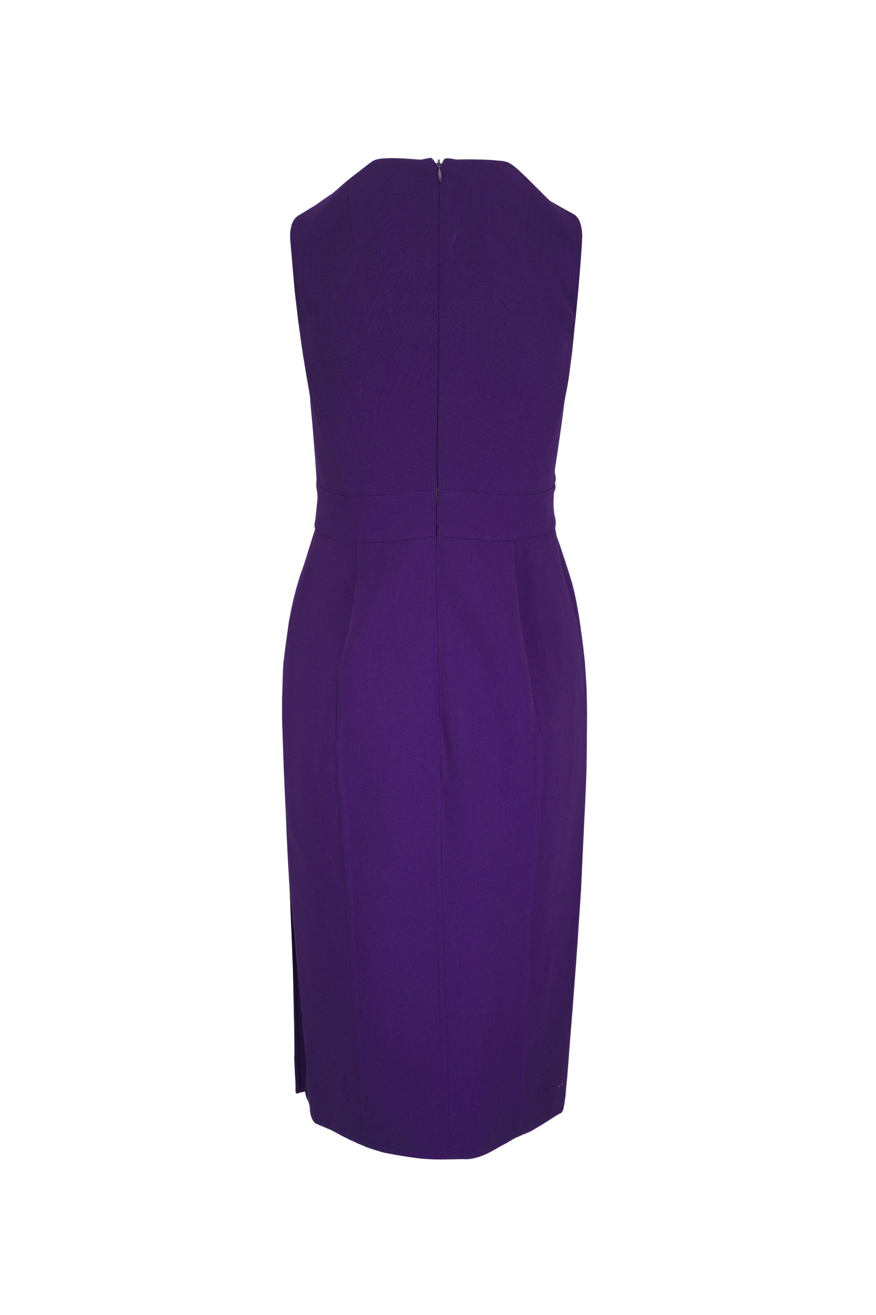 Akris - Dark Purple Bi-Stretch Wool Dress - view 4
