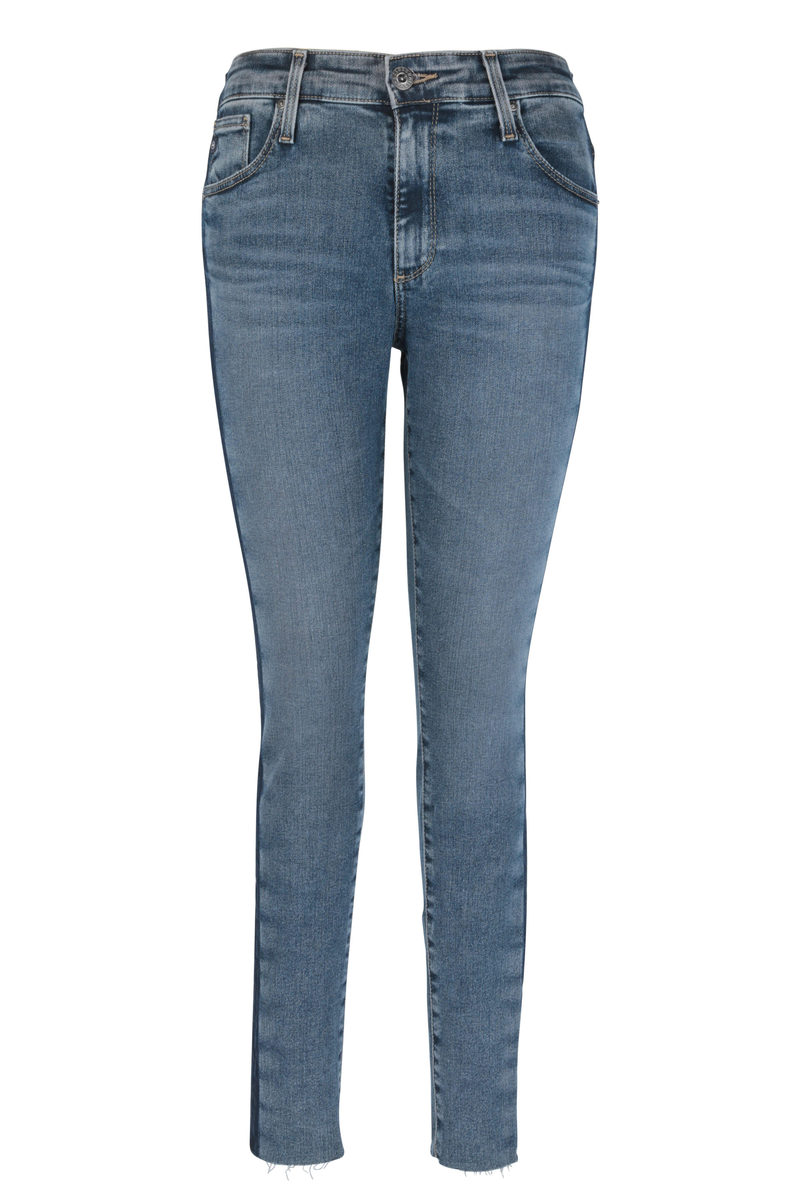 AG - Farrah Gray High Rise Tuxedo Stripe Jean