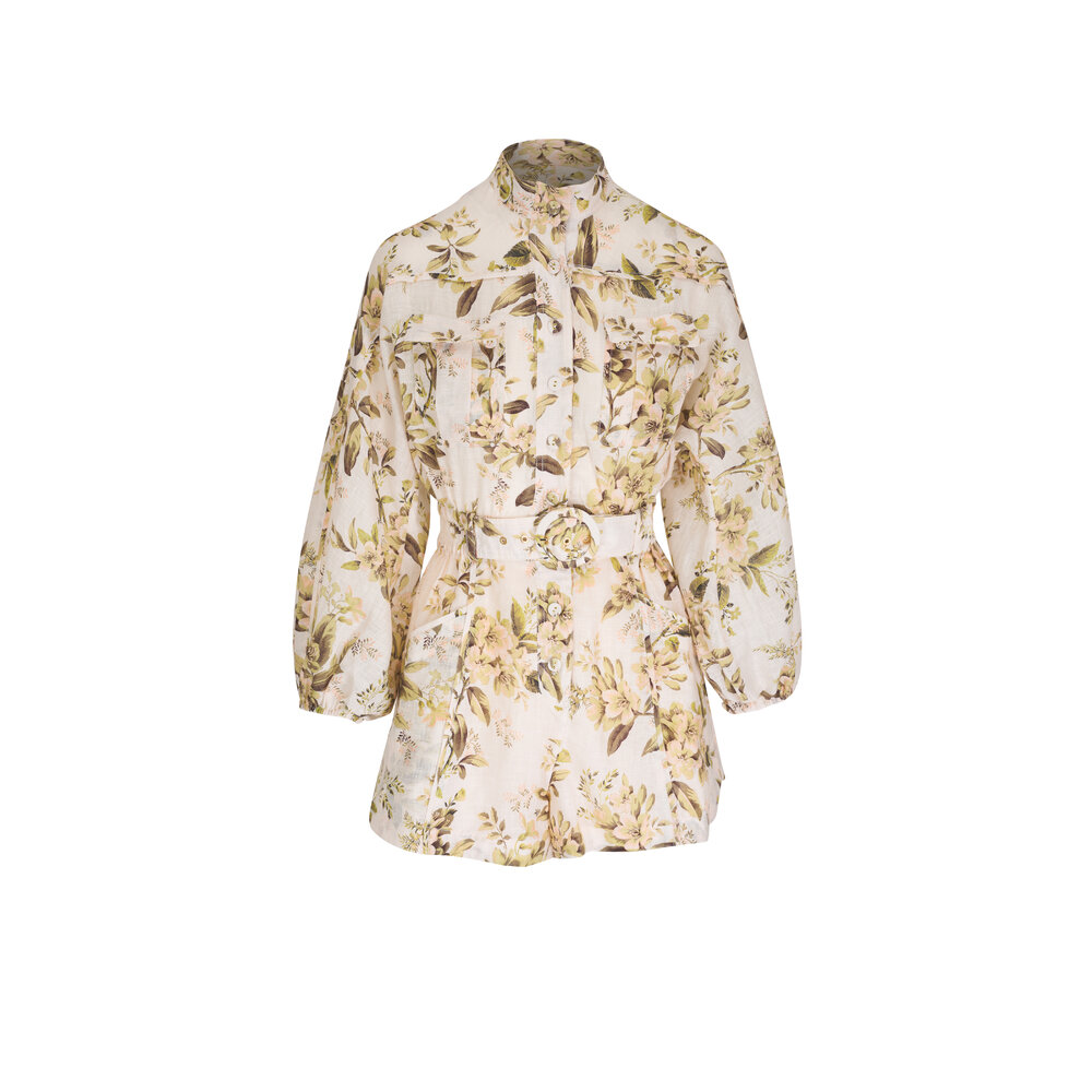 ZIMMERMANN ジマーマン プレイスーツ Belted linen 945866 ZIMMERMANN ジマーマン プレイスーツ Belted linen 945866