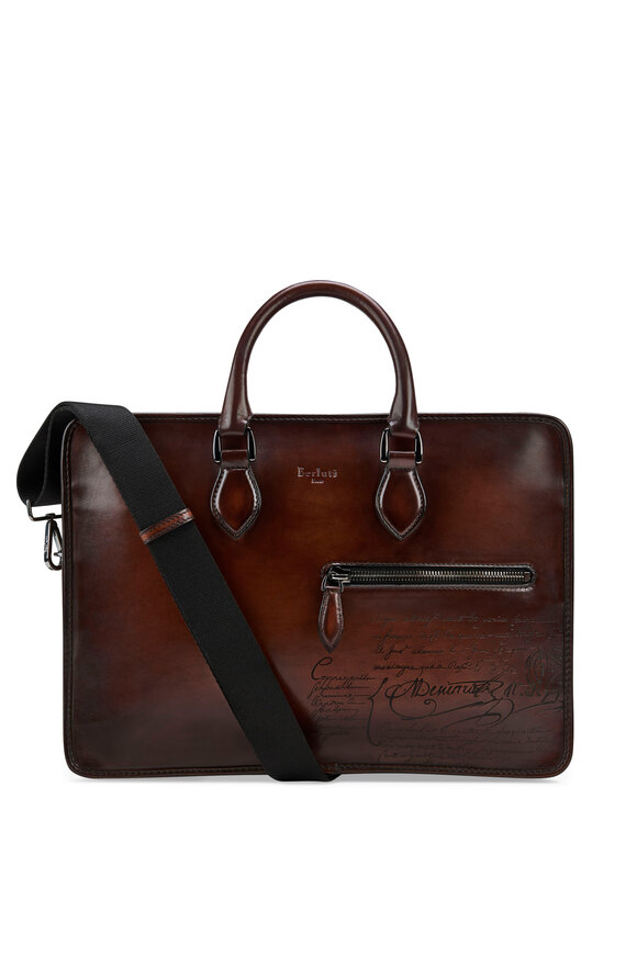 Berluti - Un Jour Engraved Leather Briefcase