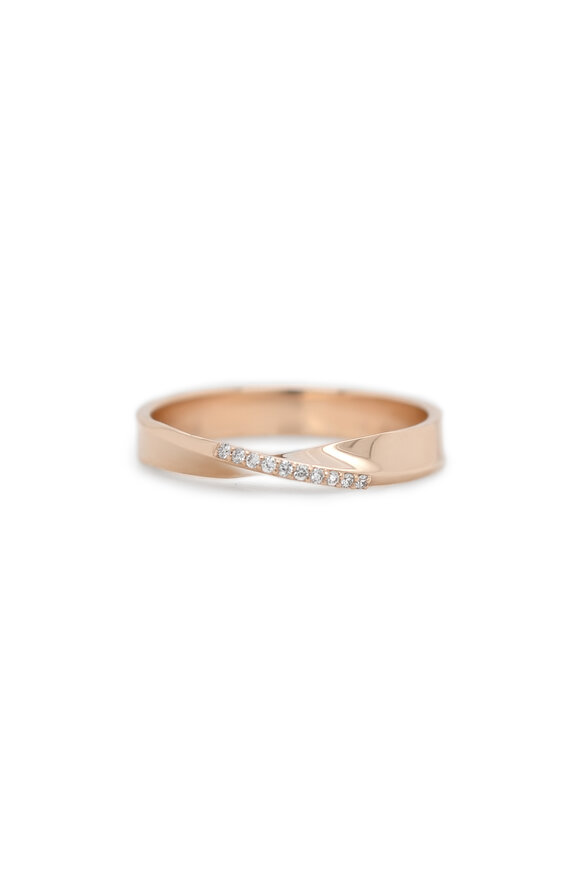 Kali Zoe 14k Yellow Gold Diamond Mobius Band