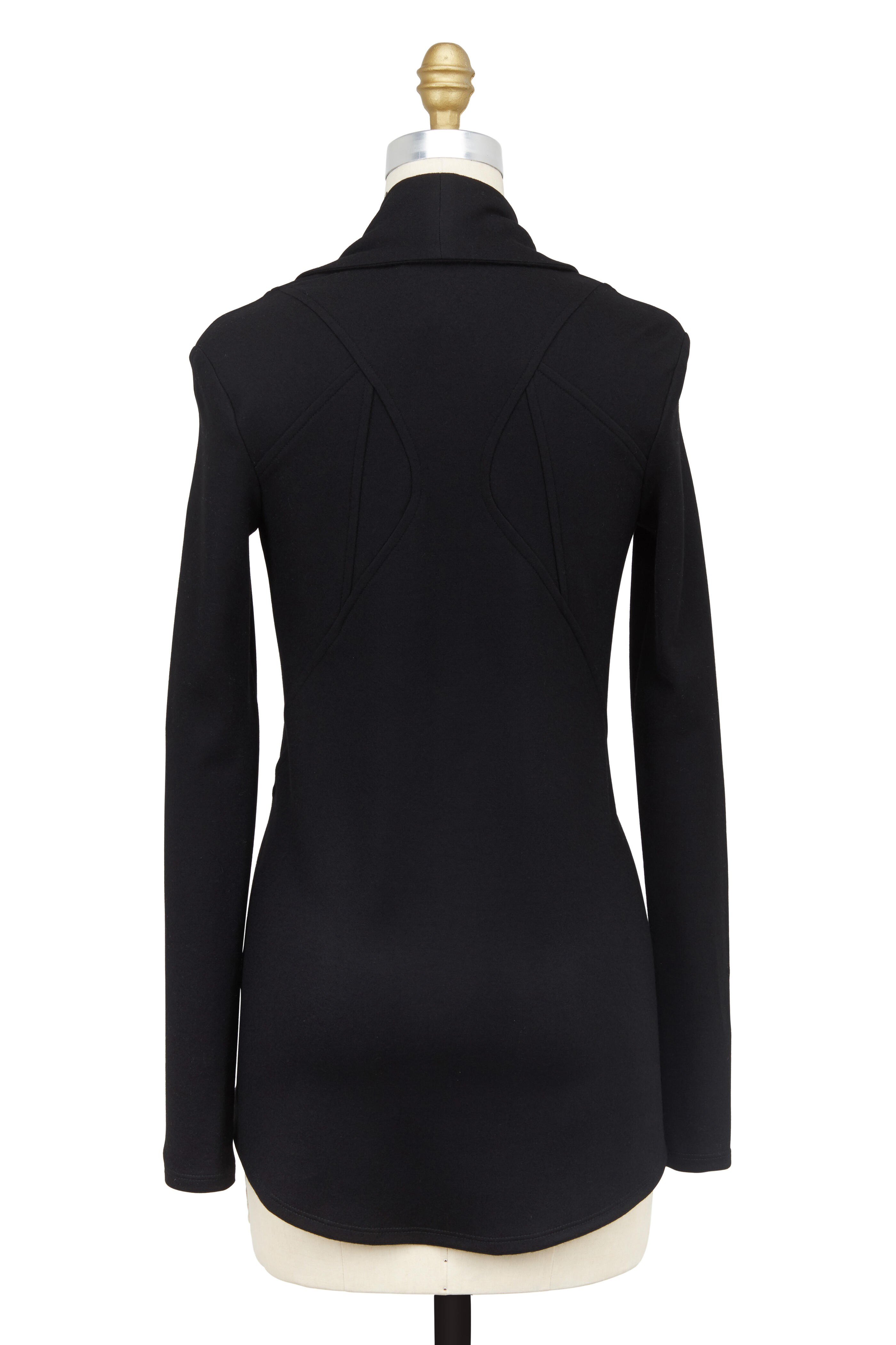 Helmut Lang - Sonar Black Wool Shawl Jacket
