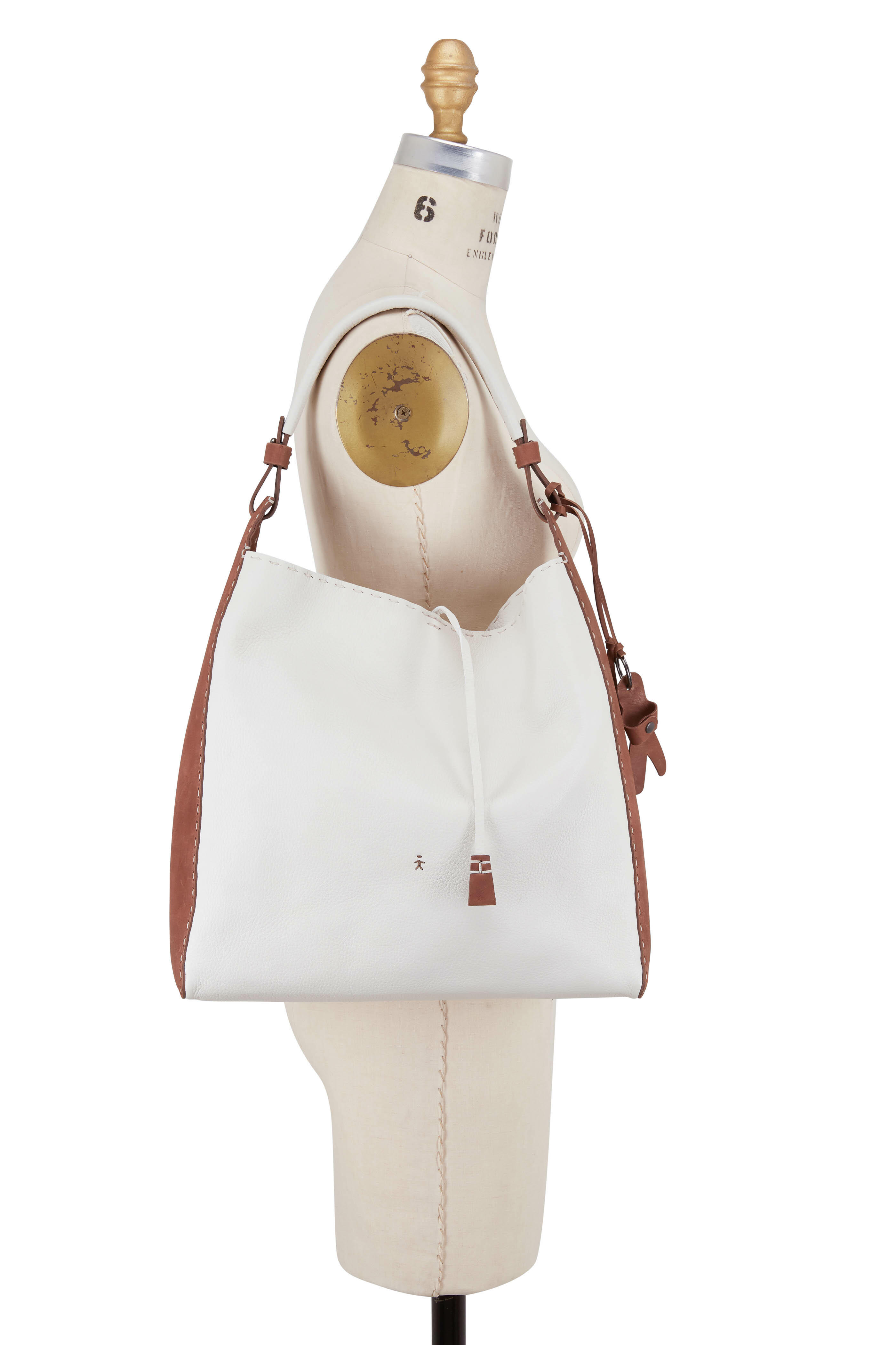 Juliette medium grained leather hobo bag