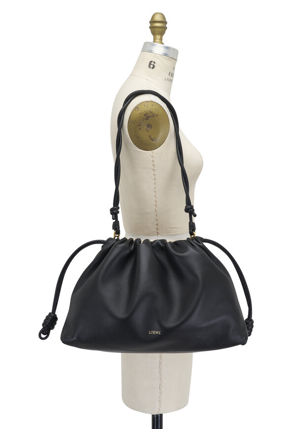 Loewe - Large Flamenco Black Leather Shoulder Bag 