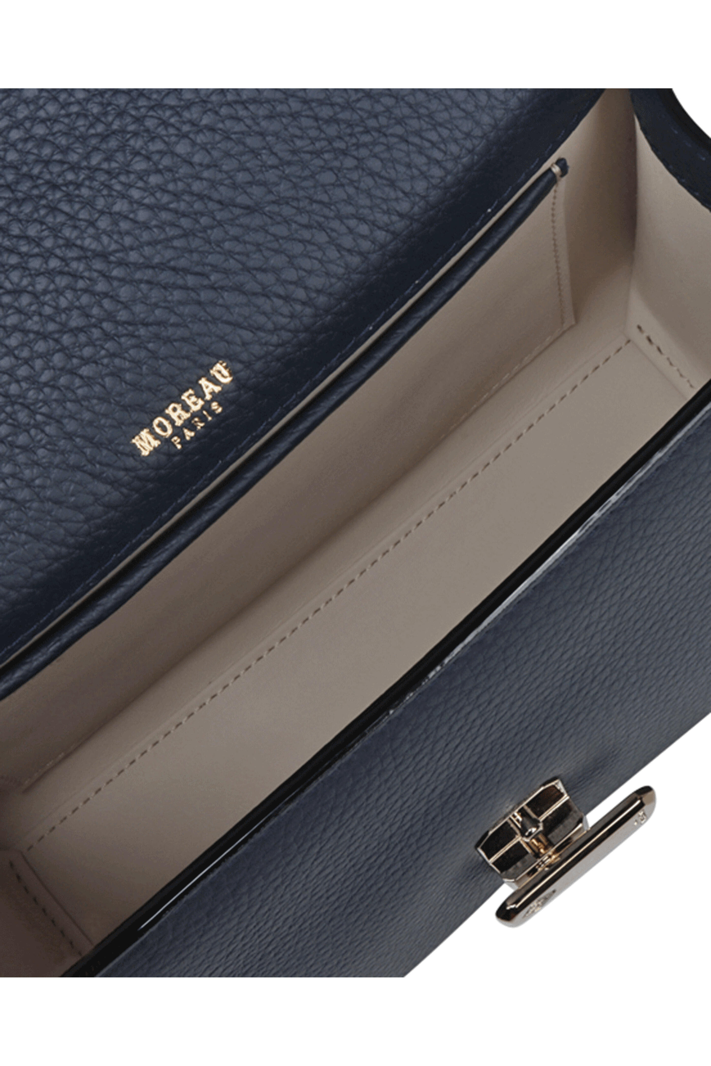 Moreau Paris - Small Ana Top Handle Bag in Navy