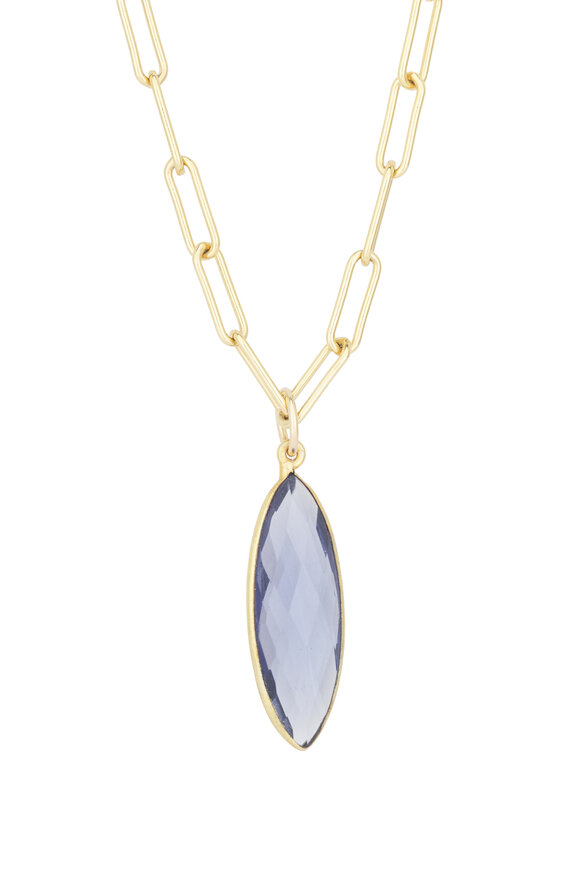 Cristina V. Polished Safety Pin Necklace - view 2