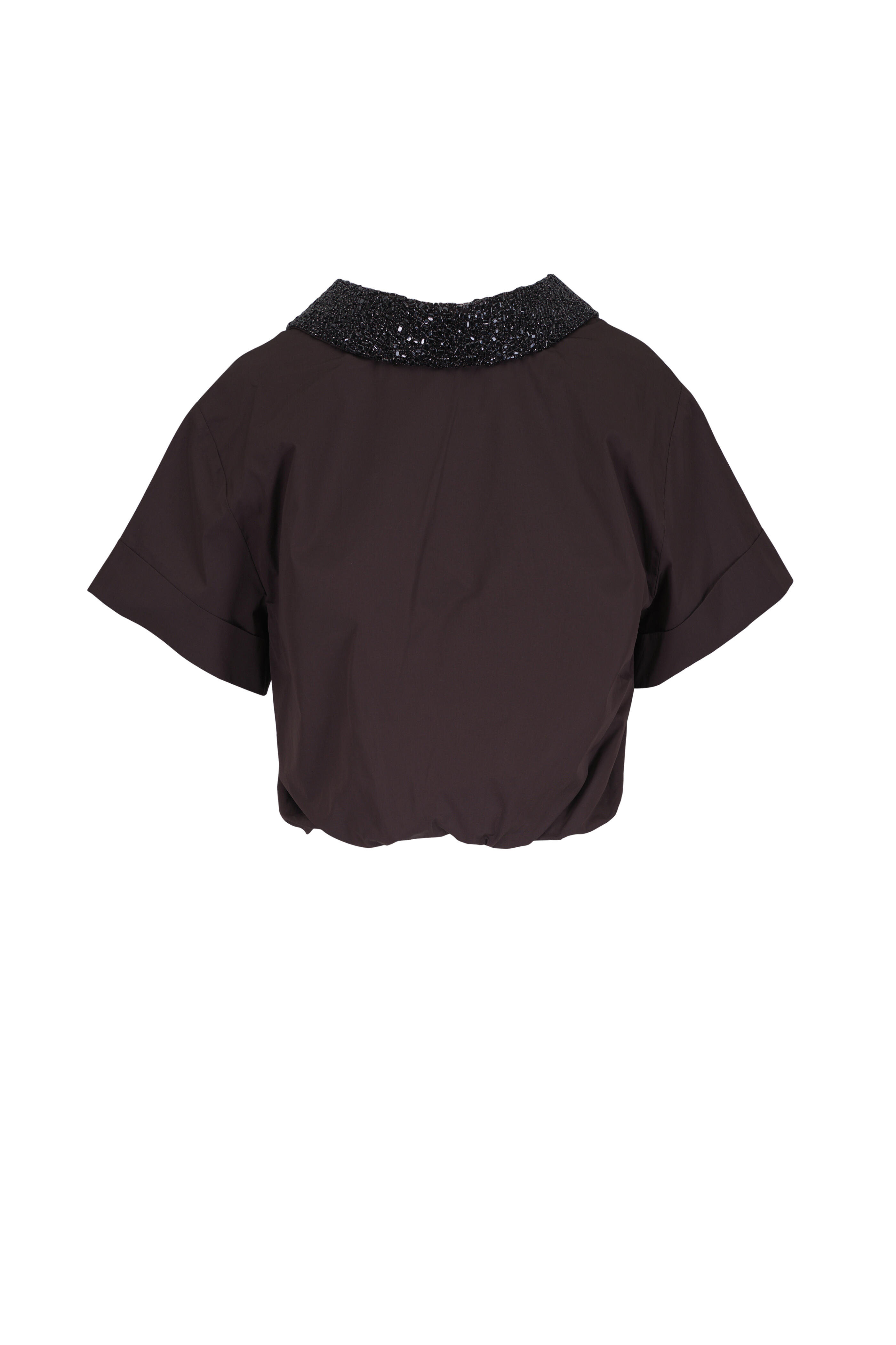 TWP - Forever & Always Chocolate Crystal Collar Top