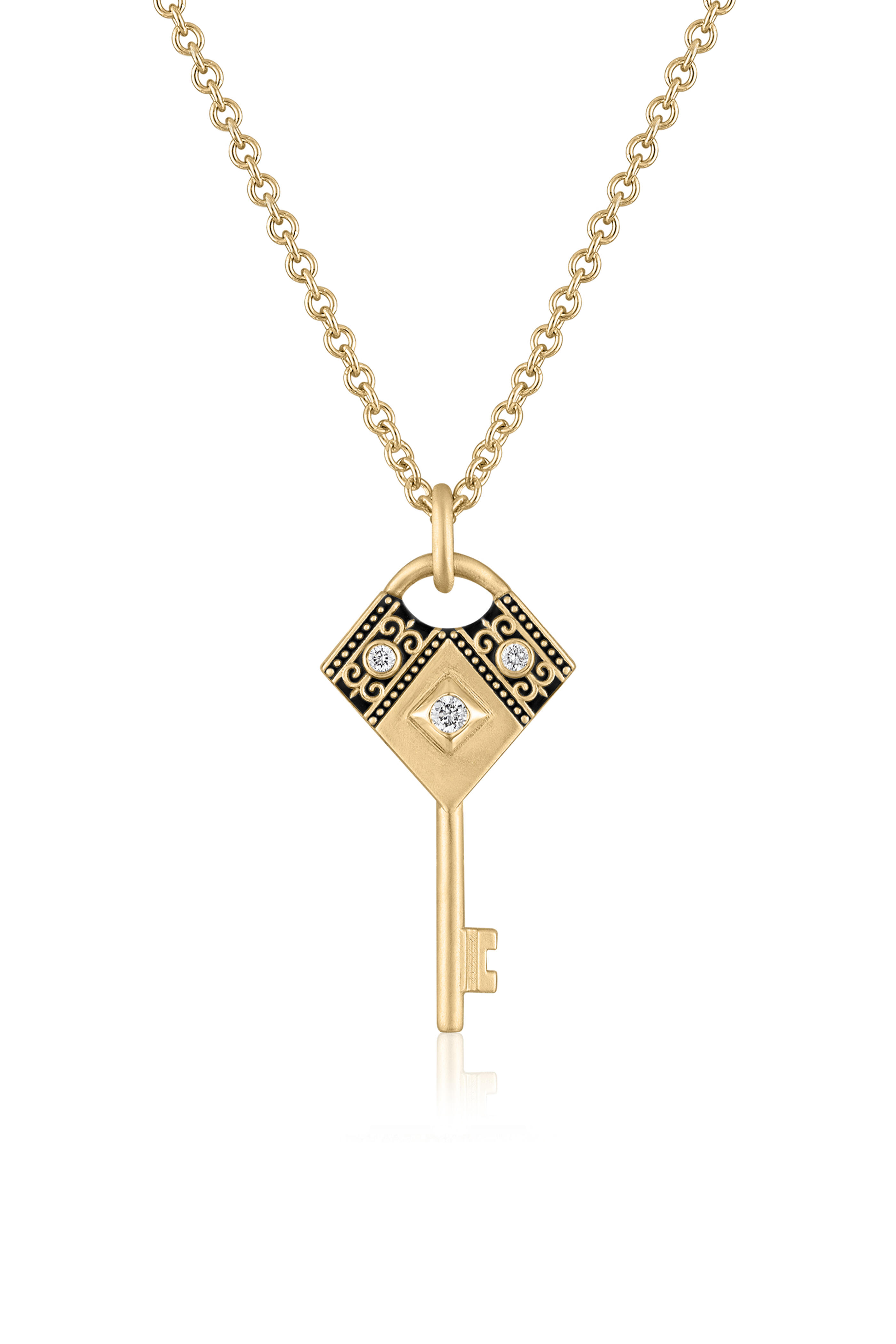 Loriann - 14k Yellow Gold Alessandra Key Pendant