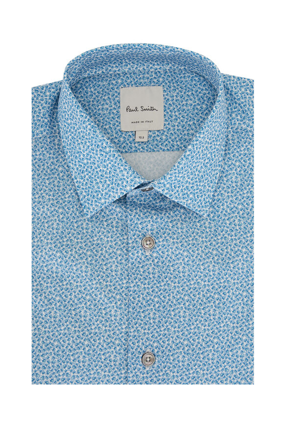 Paul Smith - Blue Floral Dress Shirt | Mitchell Stores