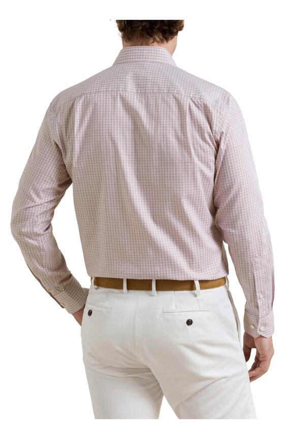 Peter Millar Dante Rose Quartz Cotton Sport Shirt - view 3