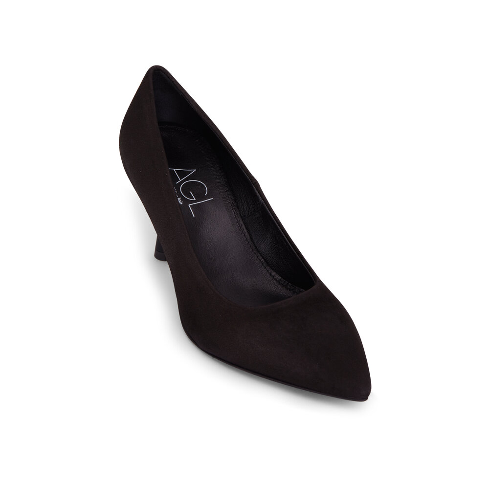 AGL Isolde Black Suede Pump