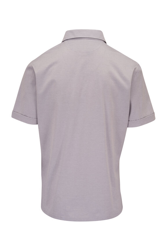 Emanuel Berg - Gray Cotton Jersey Polo