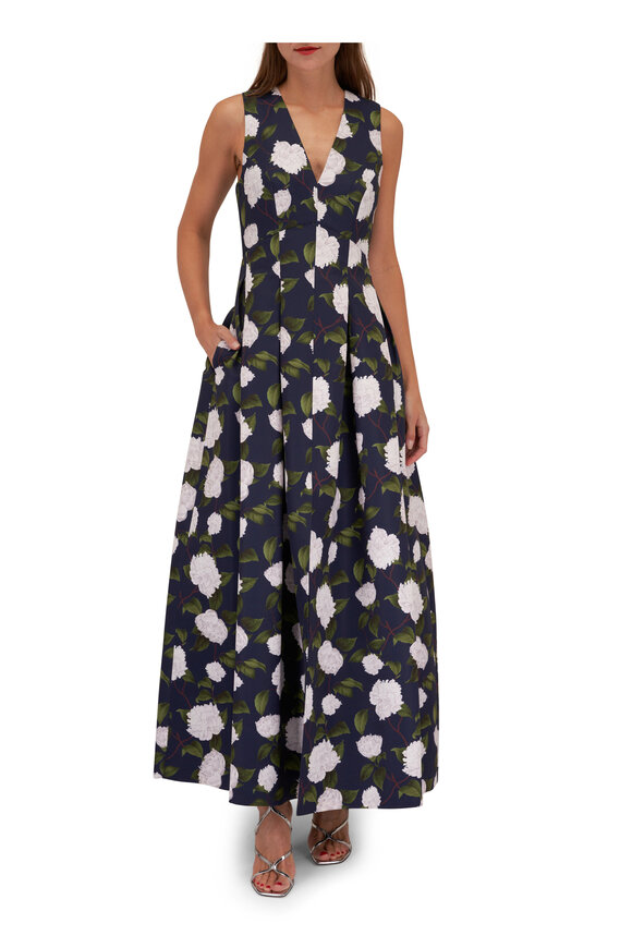 Sachin + Babi - Brooke Moonlit Garden Print Mikado Gown