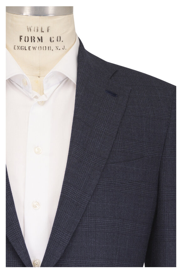 Atelier Munro Blue Check Wool & Cashmere Suit - view 1