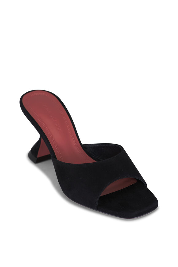 Amina Muaddi - Alexa White Leather Sandal, 60mm | Mitchell