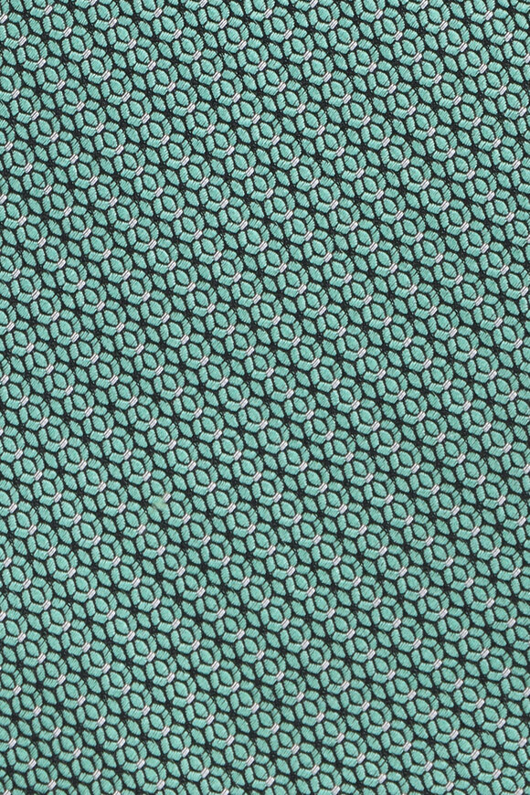 Isaia Light Green Medallion Neat Necktie - view 2