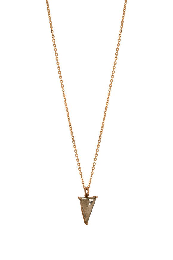 Cristina V. Triangle Pyrite Necklace 