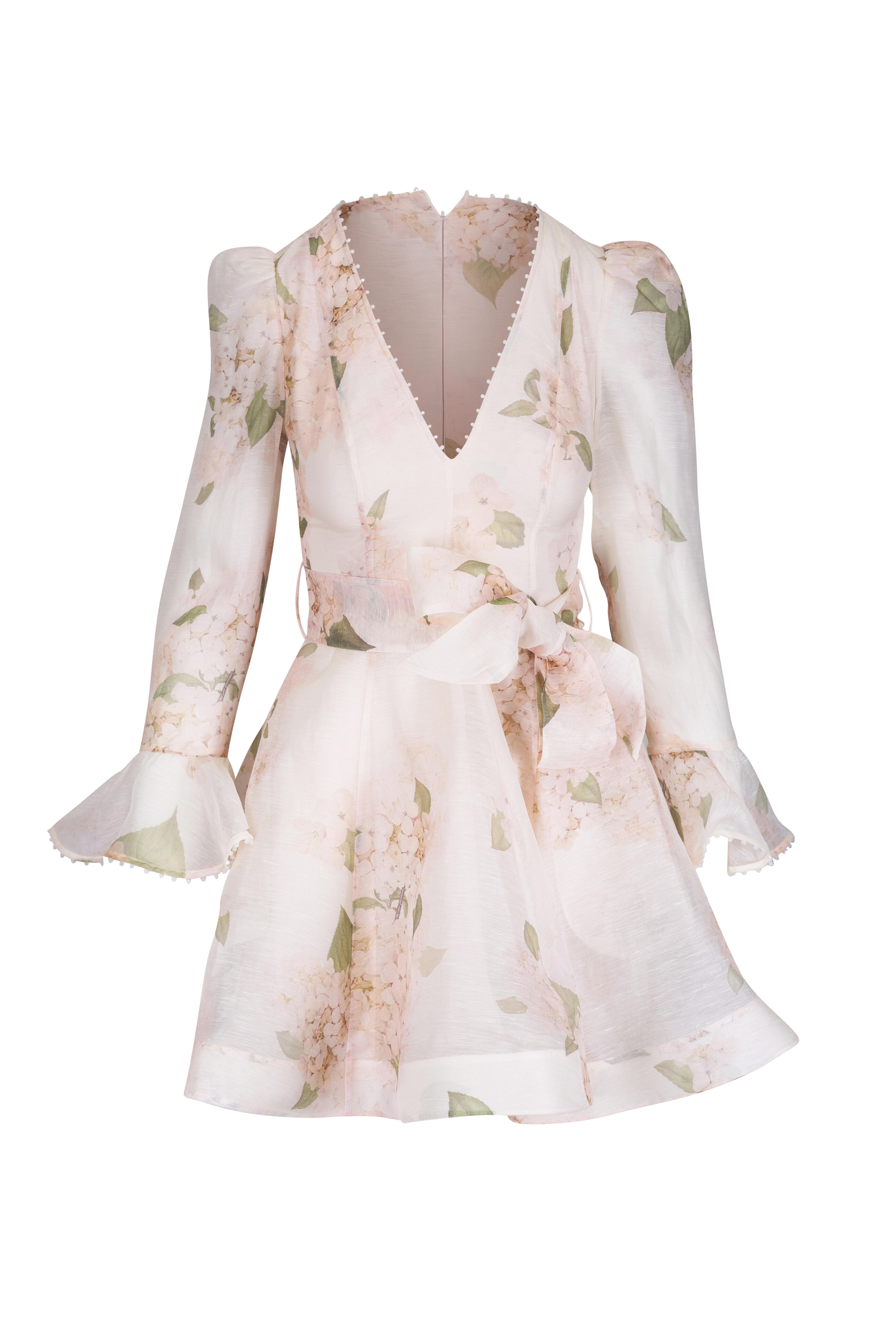Zimmermann - Balance White Hydrangea Mini Dress