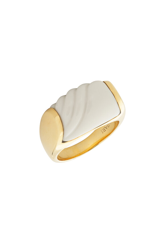 Vintage Collection - Yellow Gold & Ceramic Ring